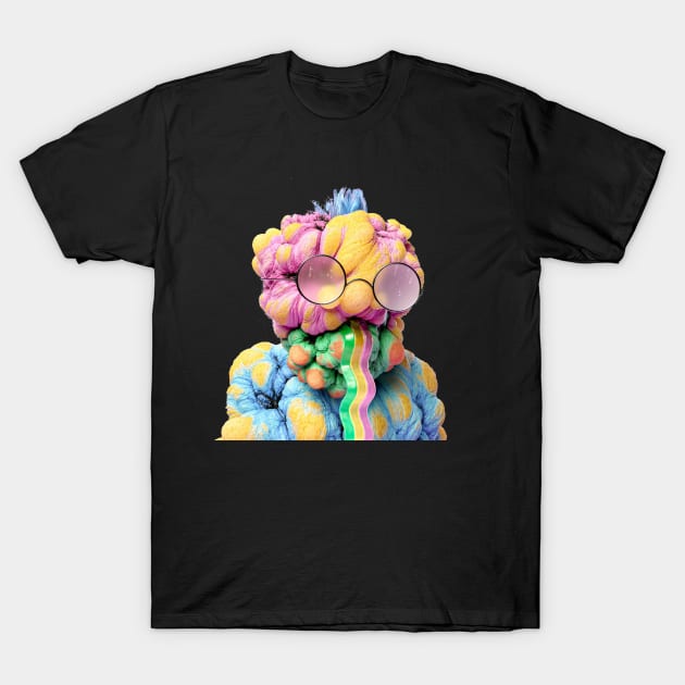 RAINBOW FUNNY FANTASY CREATURE WEARING GLASSES 3D T-Shirt by Gouzka Creators 